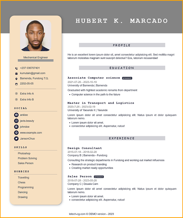 Awesome Home | HND Resume Maker